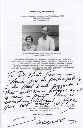 Cabin Boy of Falconry (A Collection of Falconry Poems) by James West Nelson